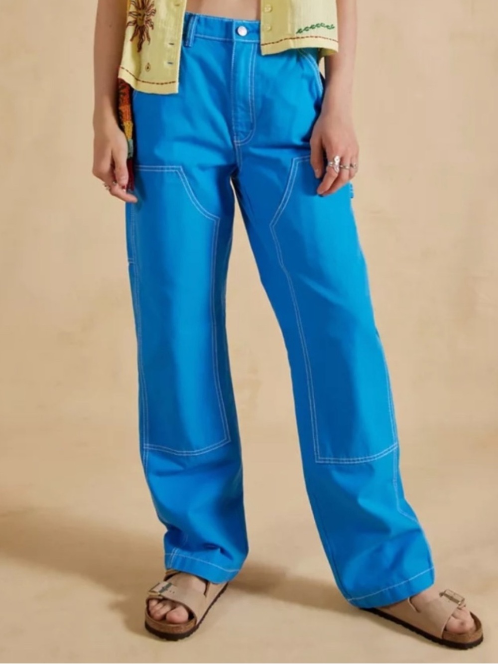 BDG Urban Outfitters Blue Canvas Carpenter Cargo Style Pants